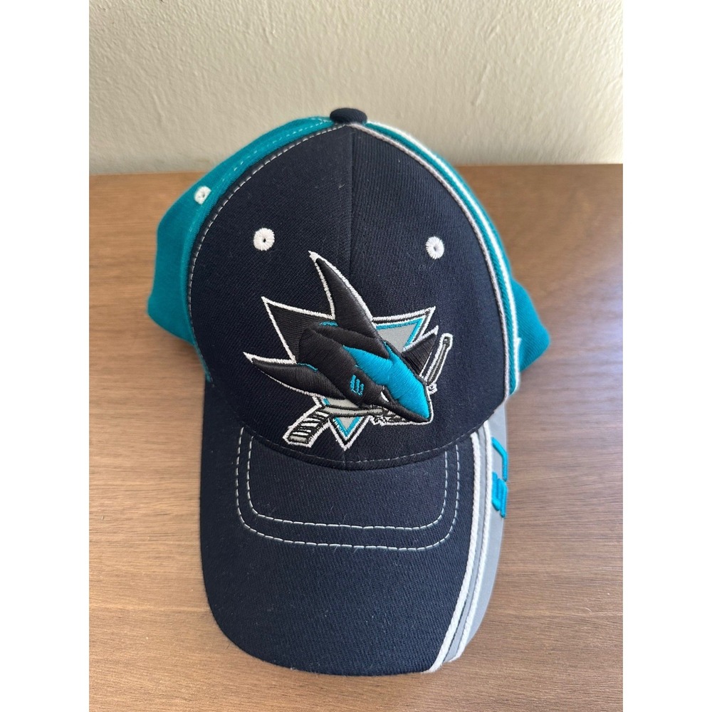 San Jose Sharks Zephyr Hat Flex Mens M/L Teal NHL Hockey Merch